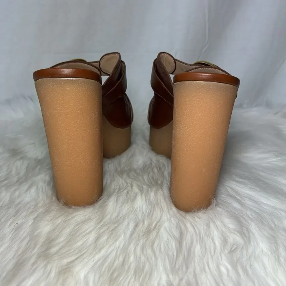 Veronica Beard Garrick NWOT Platform Dual Buckle Slide Sandals Sz‎ 10